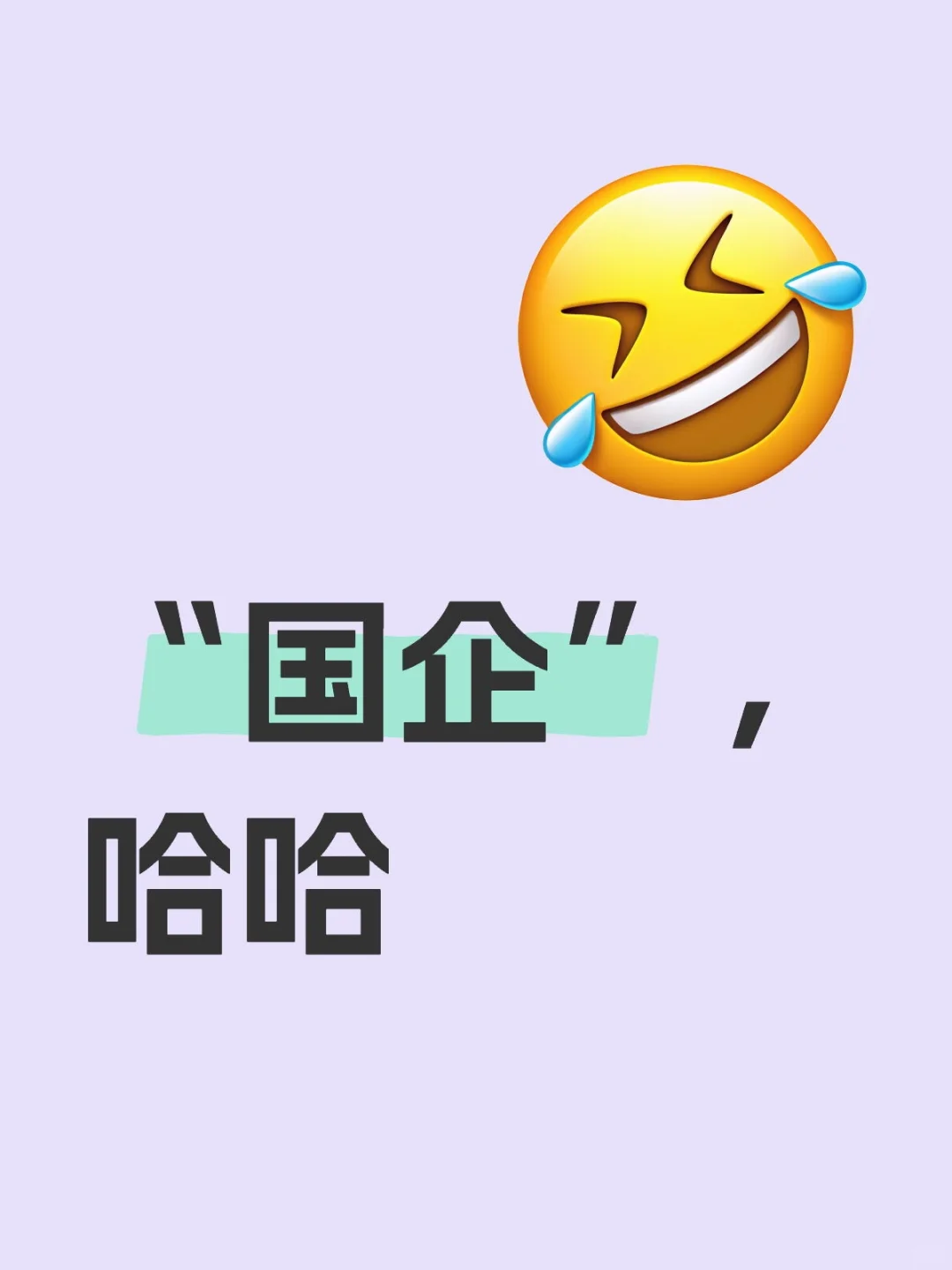 “国企”，哈哈