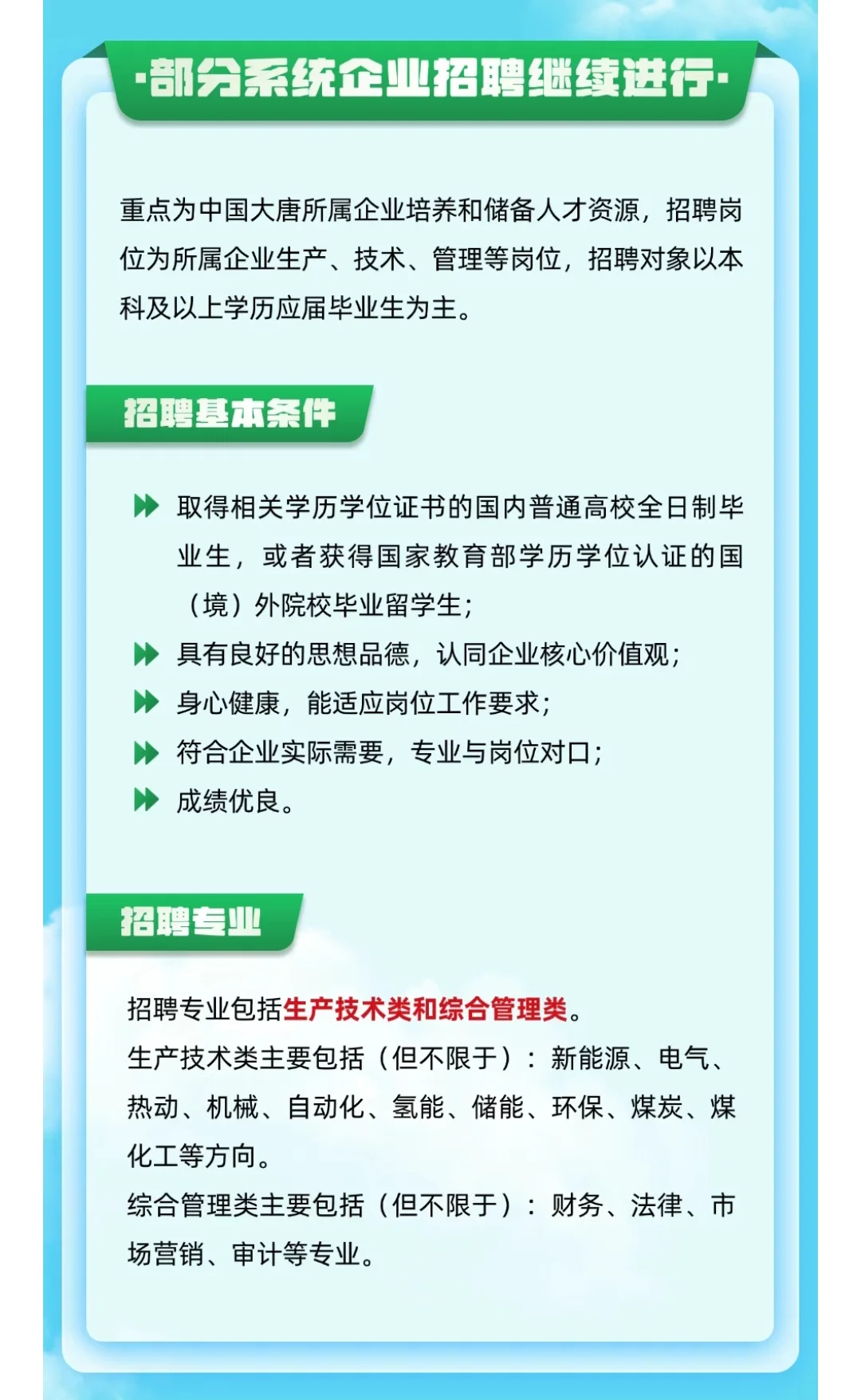 大唐集团招聘