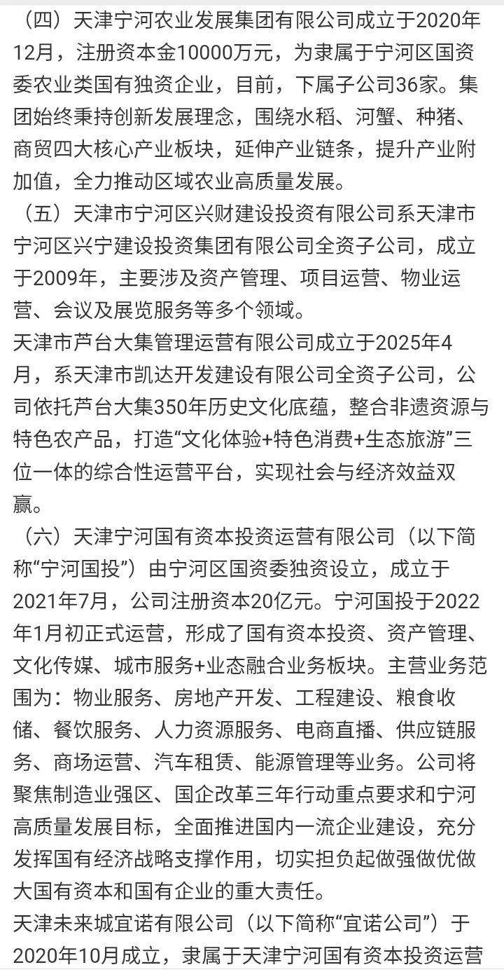 25年天津市宁河区所属国有企业招聘15人