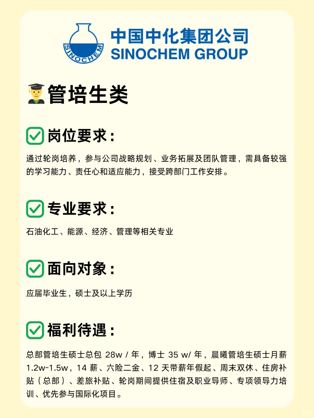 中国中化捞人啦！大量岗位放出，26届快投！