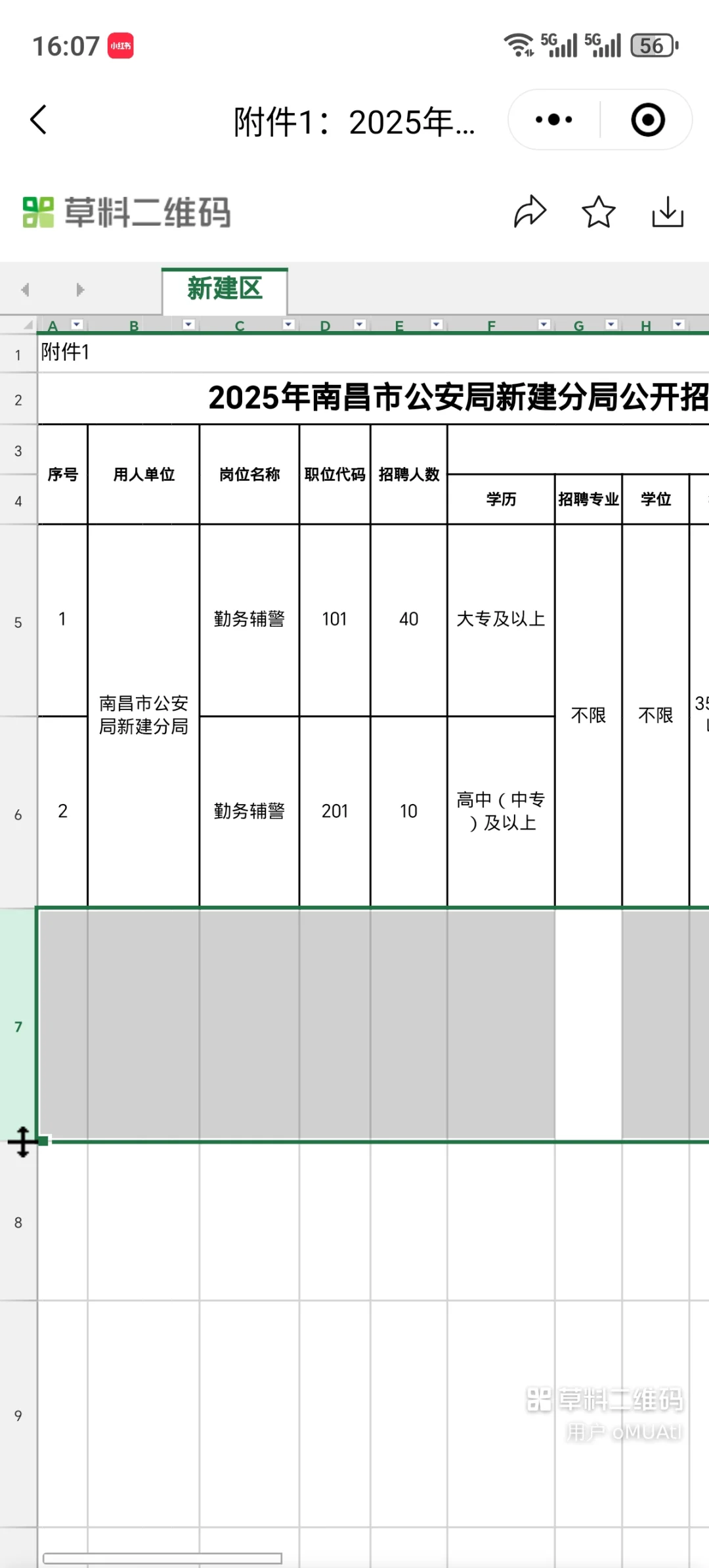 南昌市公安局新建分局招聘辅警50人