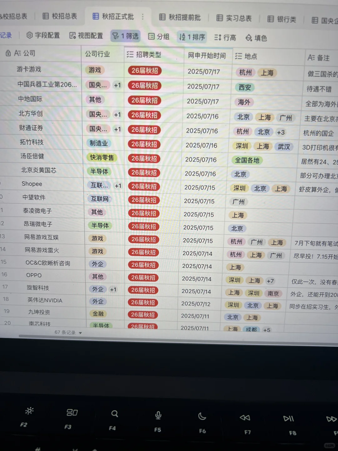 7.18 这些都是昨天刚开的秋招