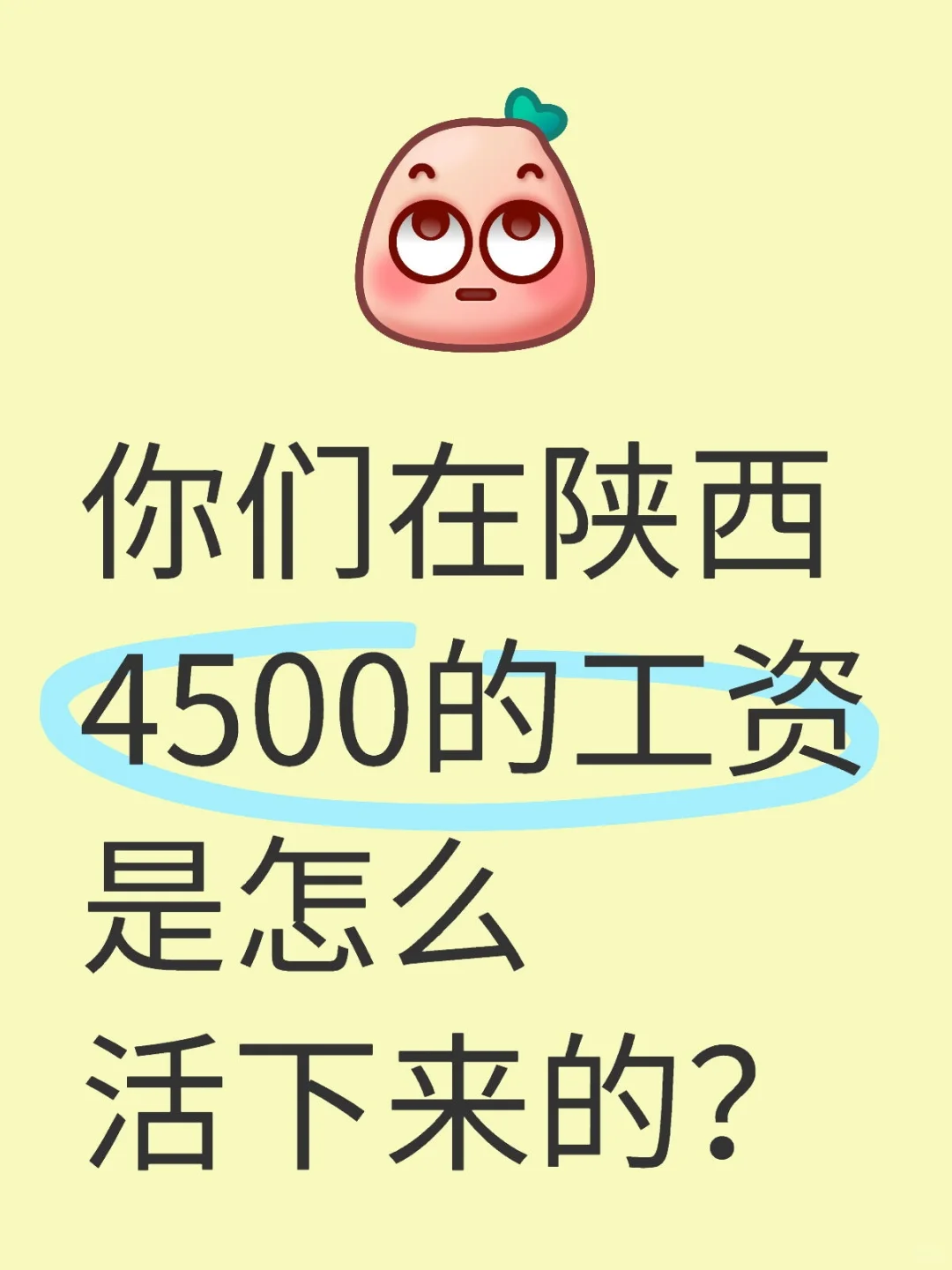 你们在陕西4500的工资是怎么活下来的？