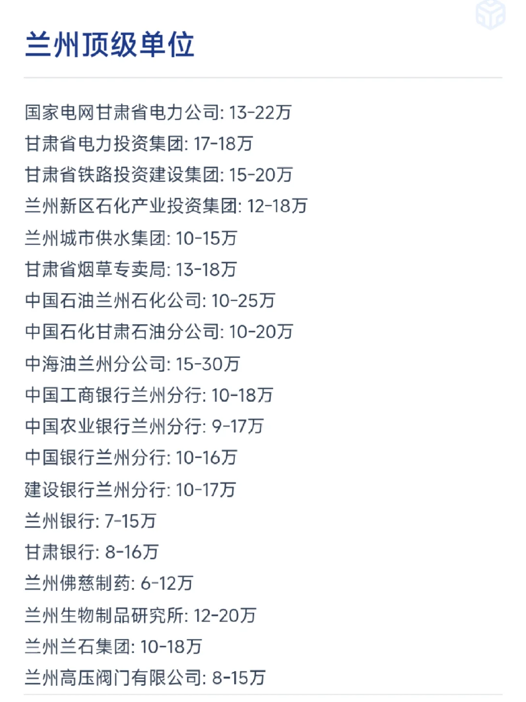 顶级单位——兰州