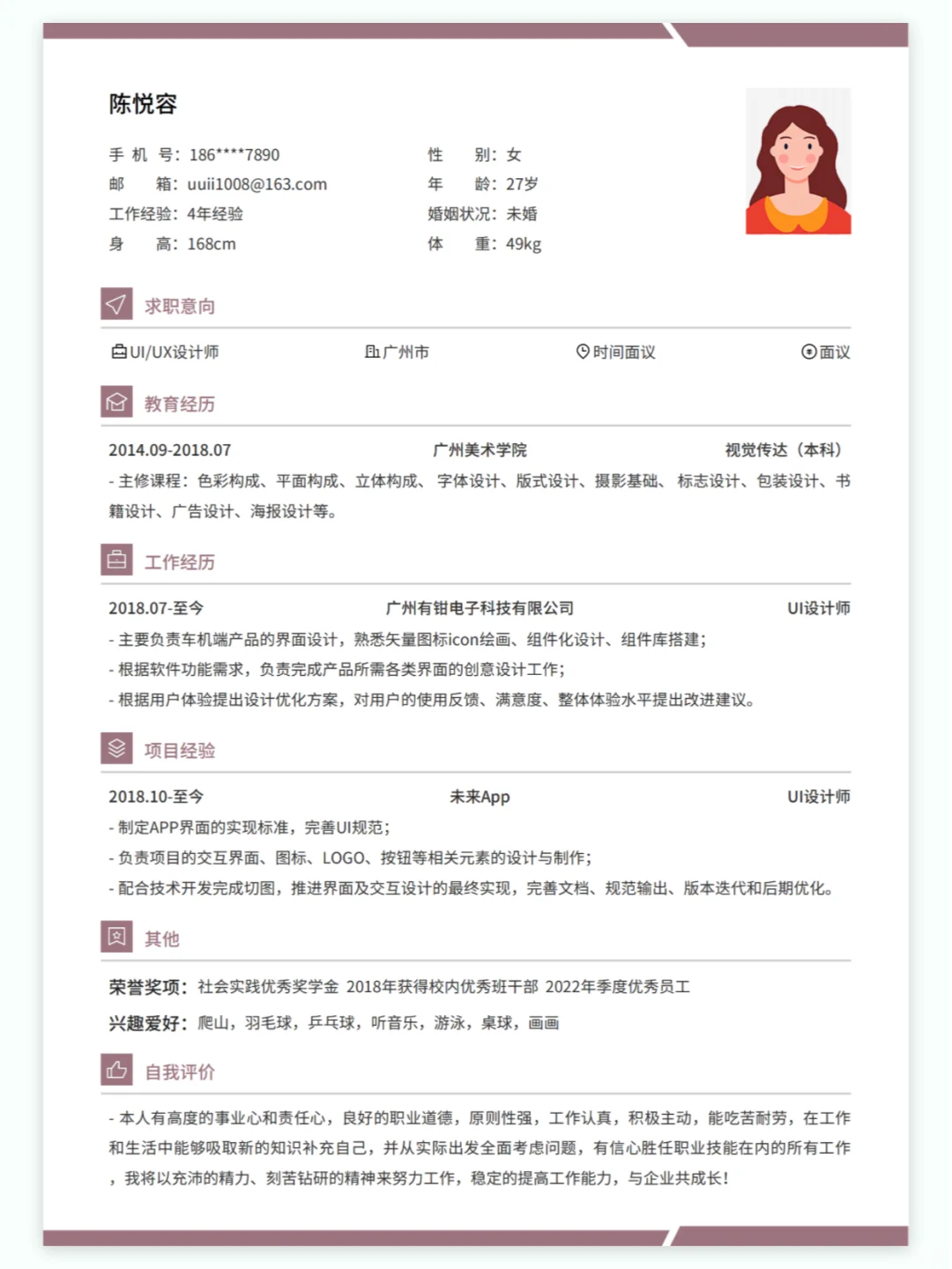 这个简历模板真的太万能了~什么岗位都ok