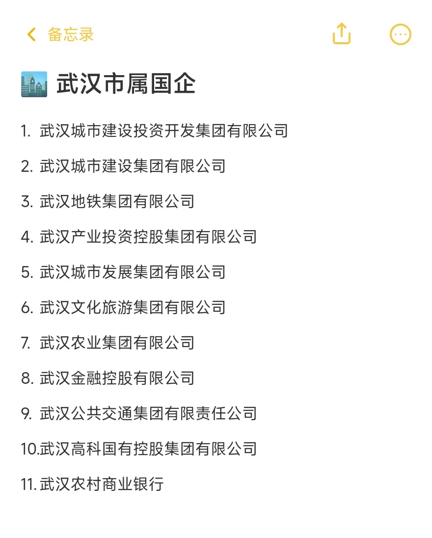 武汉–顶级央国企