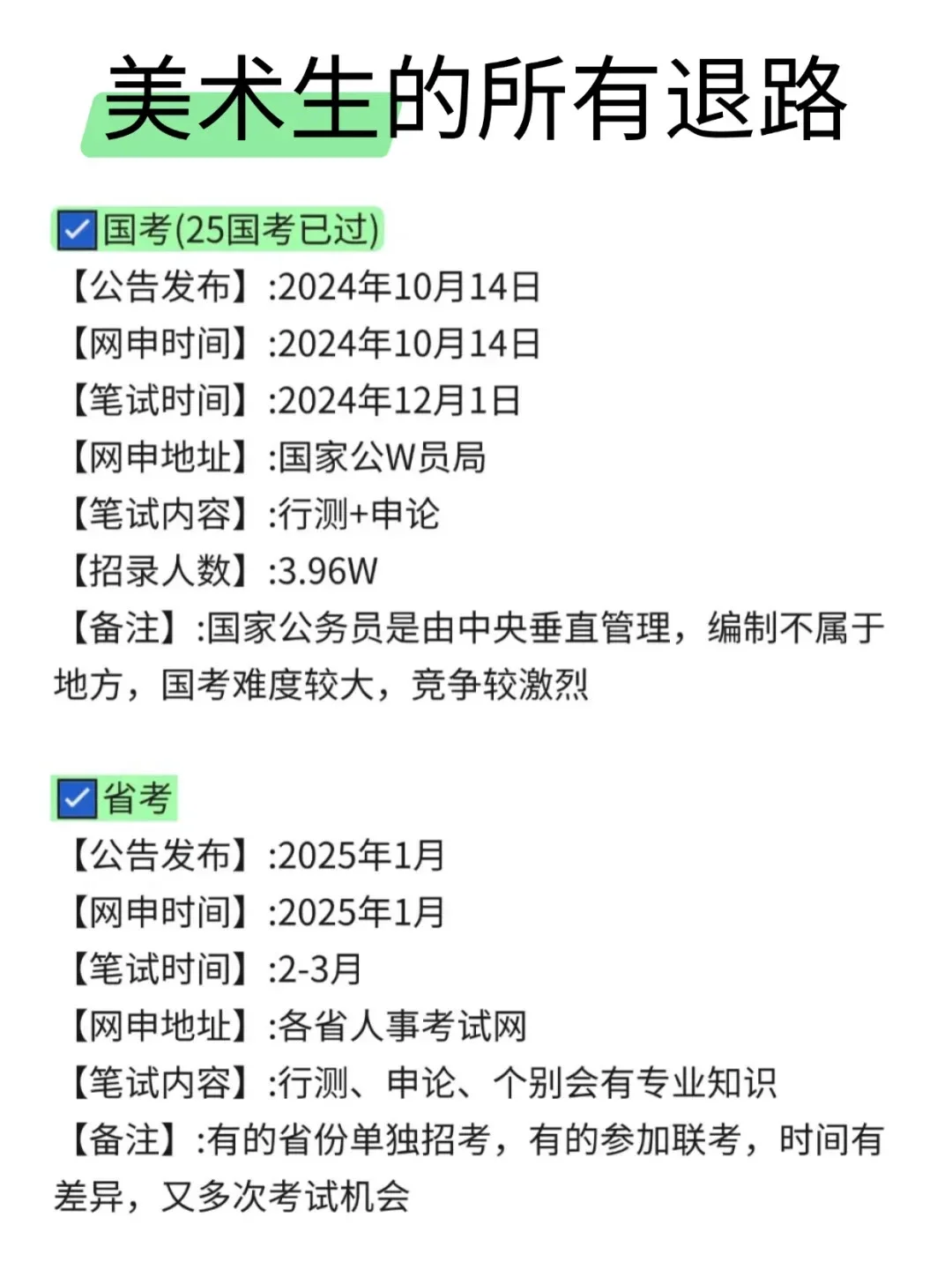 美术生的所有退路