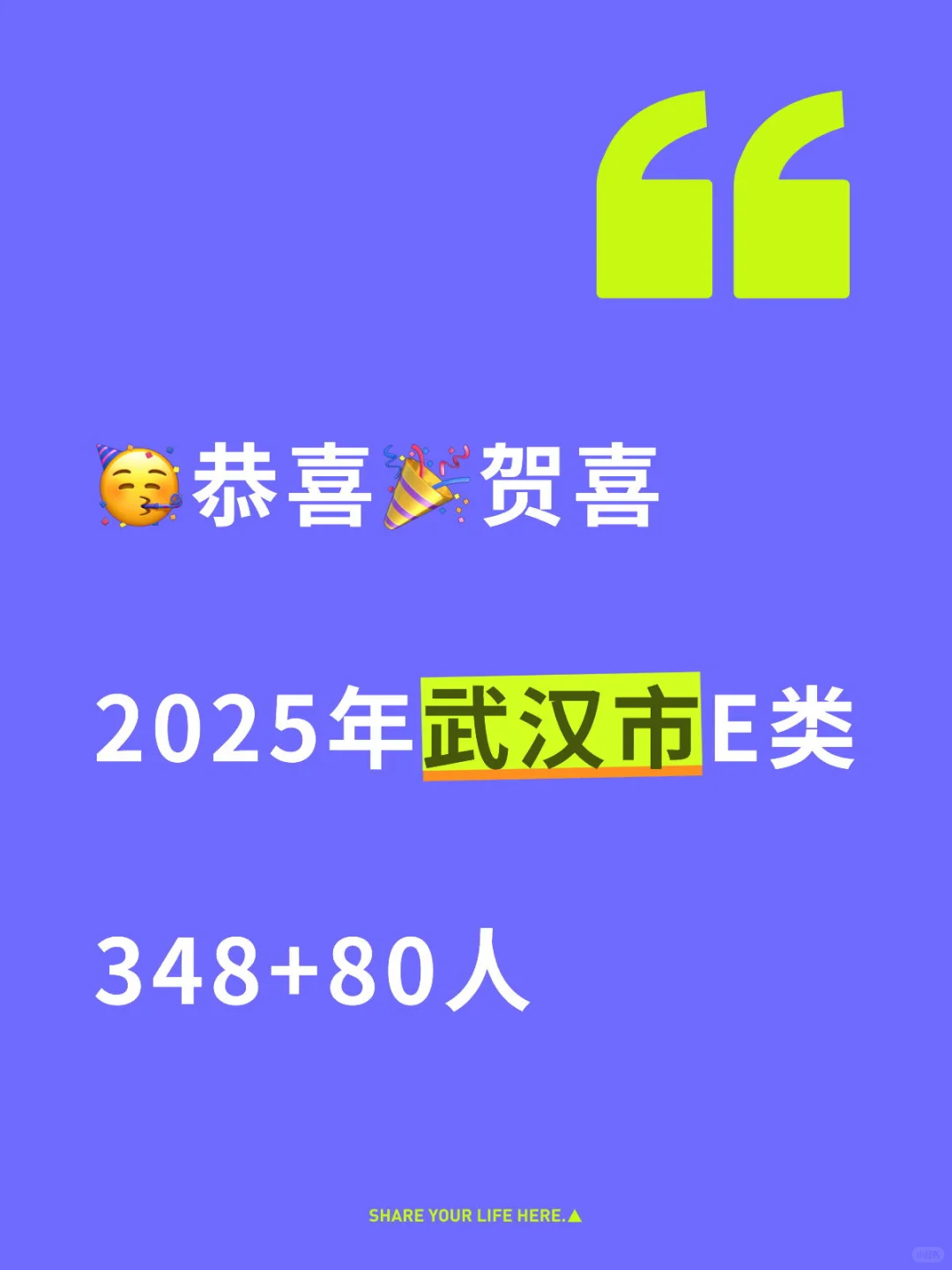 2025武汉E类公示完成✅