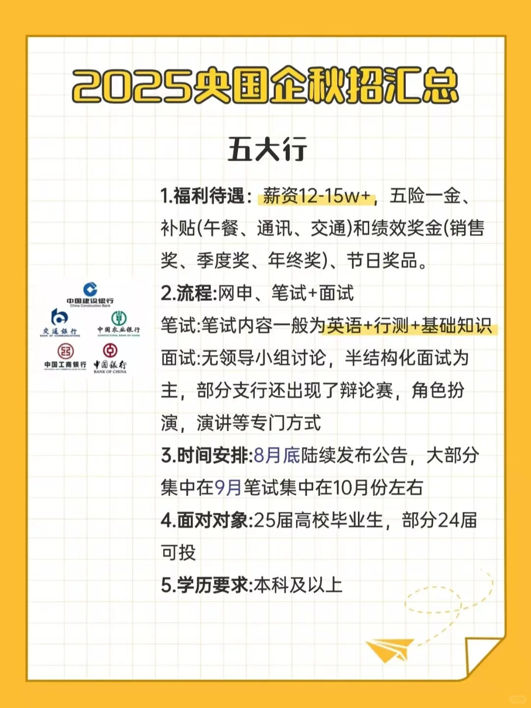 2025央国企秋招汇总