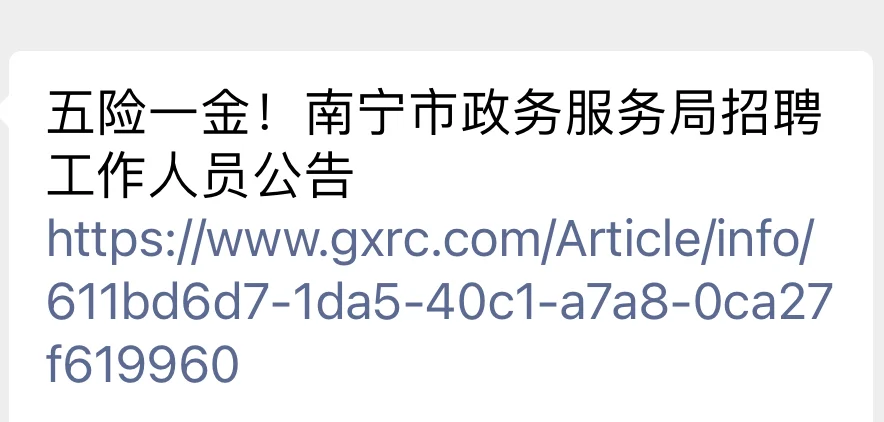 南宁市政务服务局招聘工作人员公