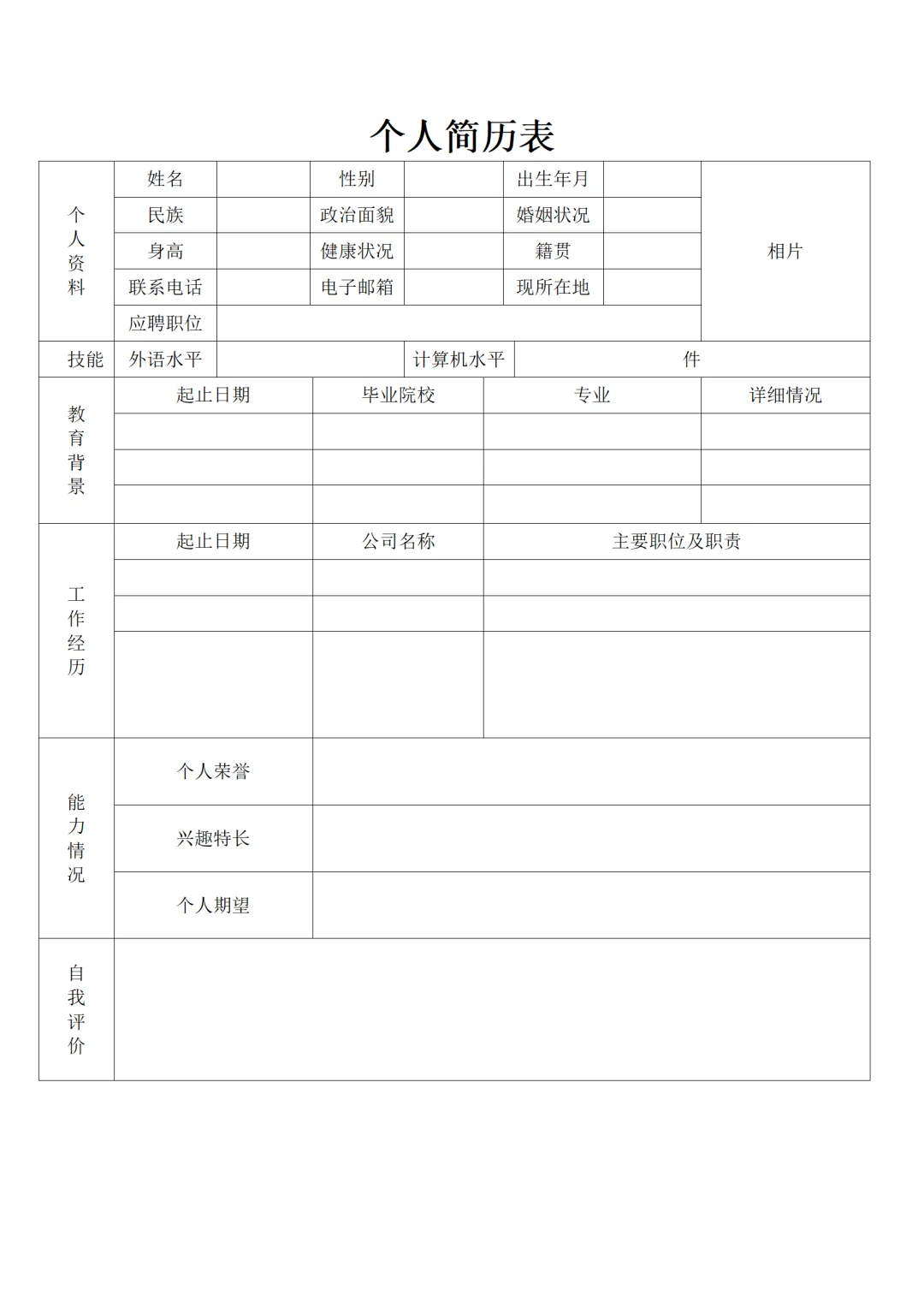 体制内招聘简历，这样写准错不了