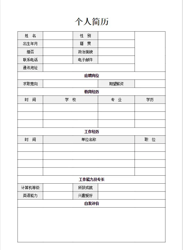 超实用个人简历分享〰️(打工人必备）