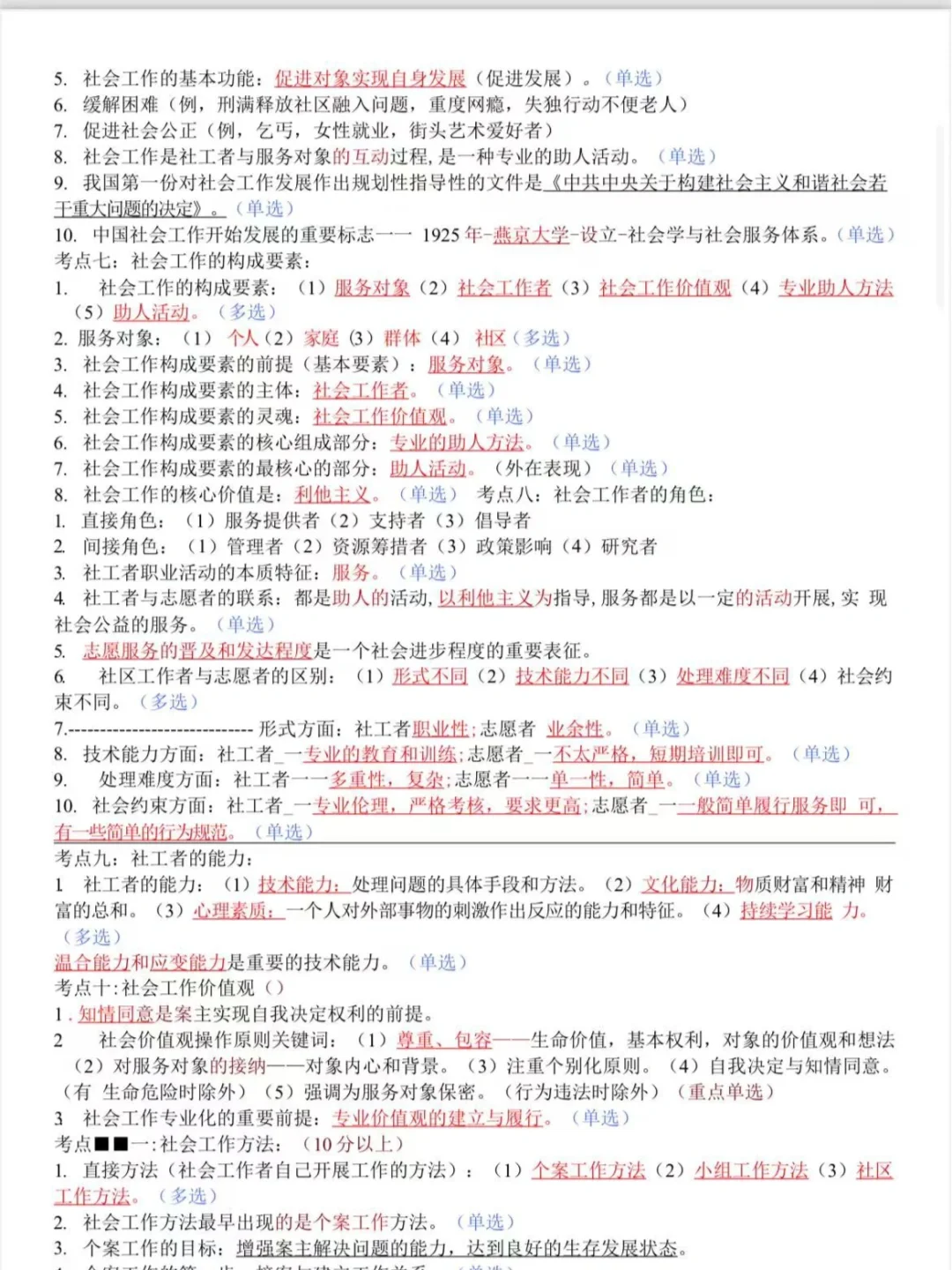 社区工作者招聘无非就是这7页纸，熬夜背吧