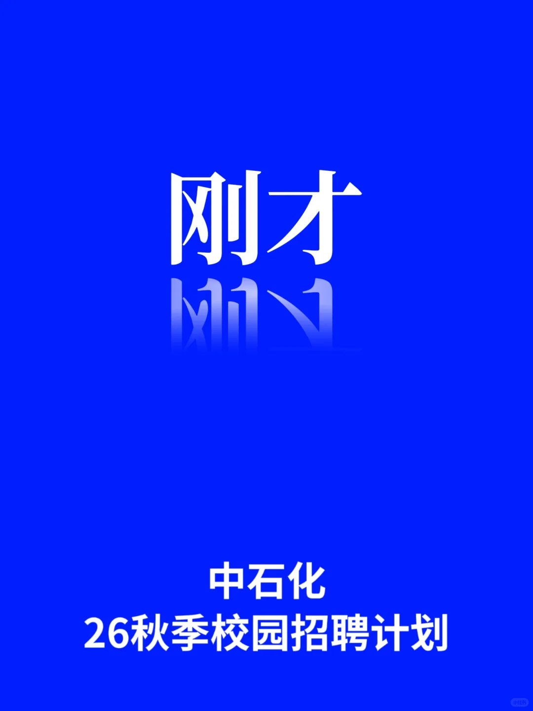 中石化26秋招招聘公告