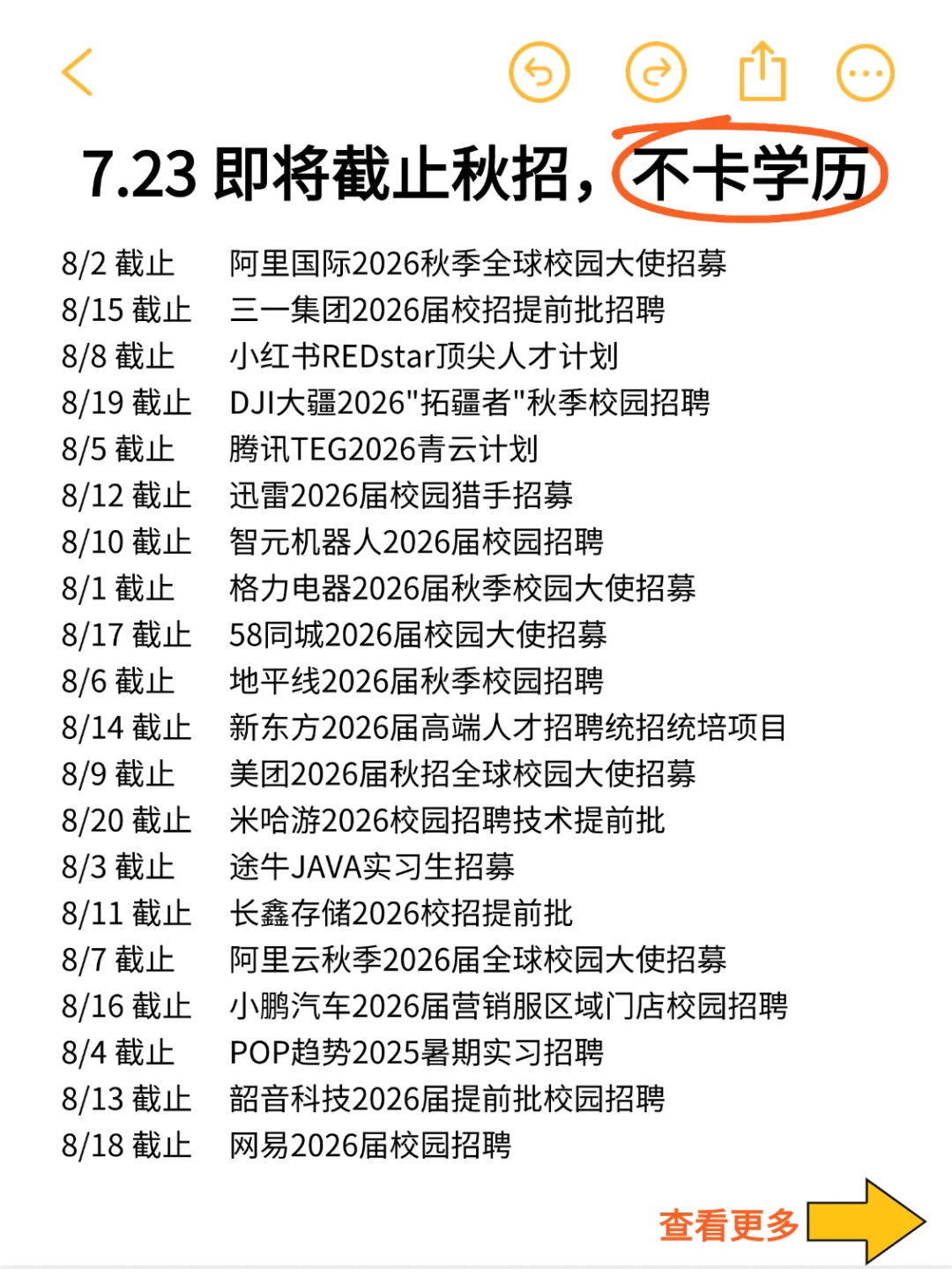 这些秋招大厂竟然不卡学历