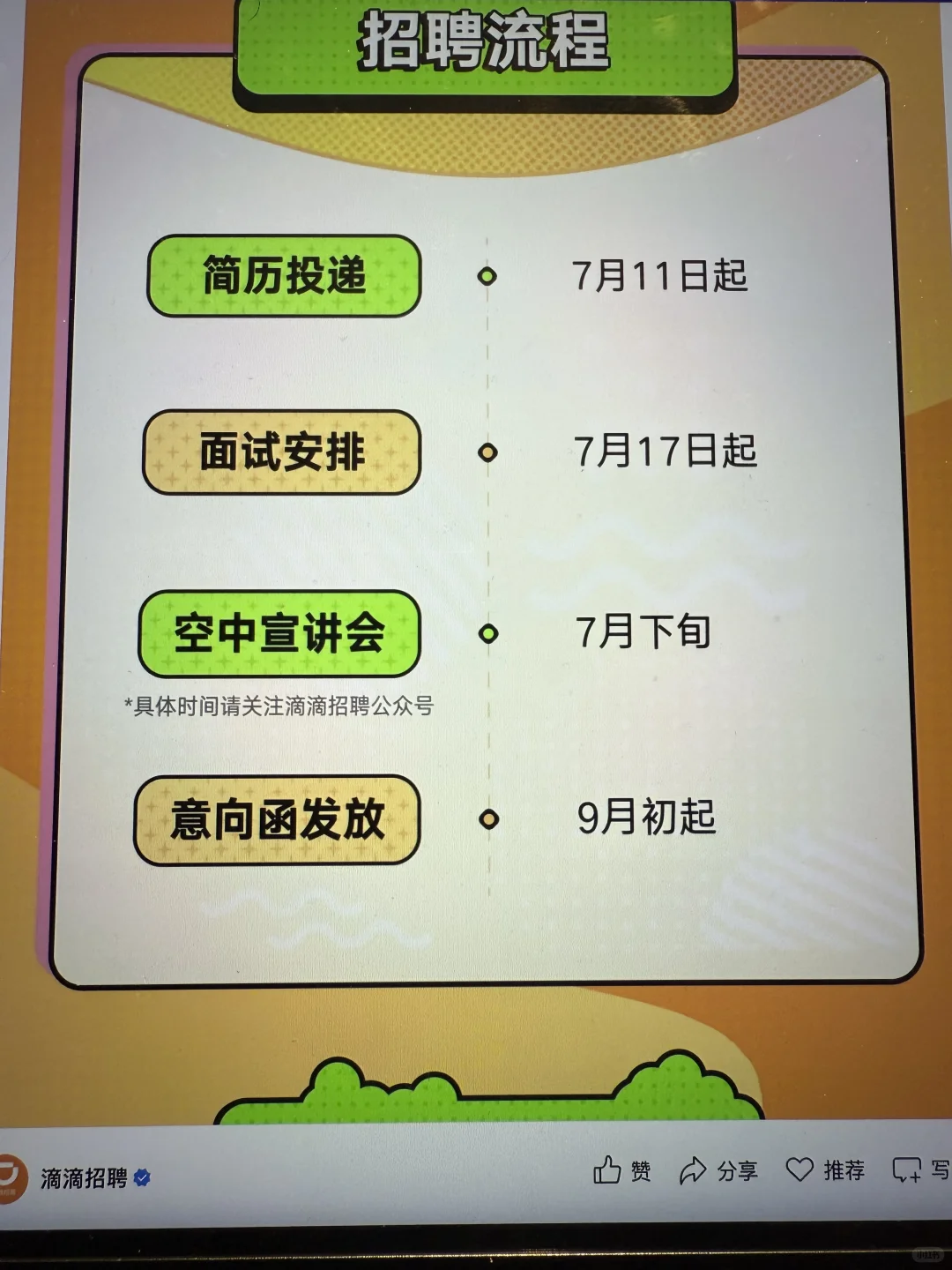假如你从7.25开始投秋招