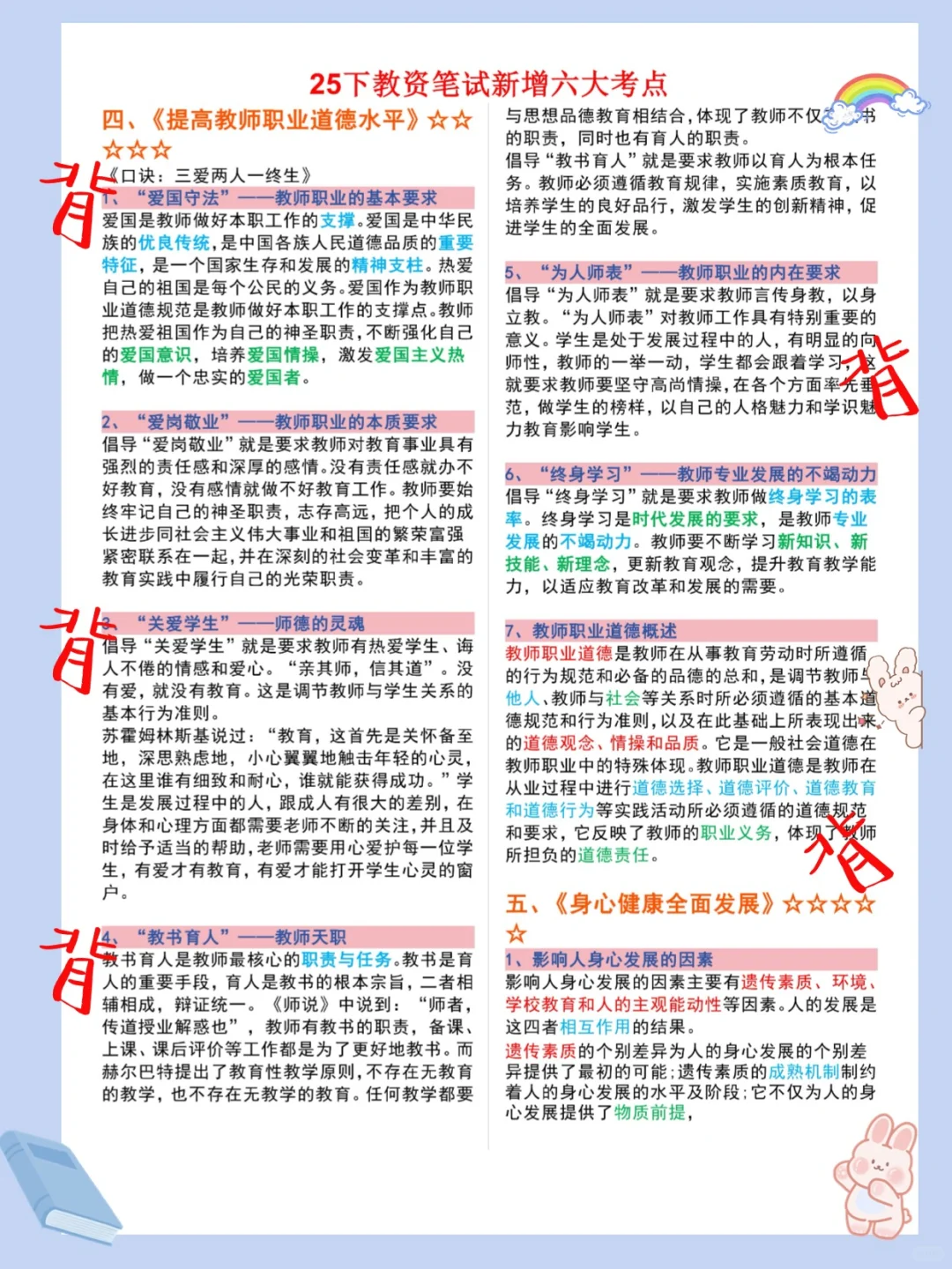 其实吧，教资笔试美术科三简答题无菲这67个