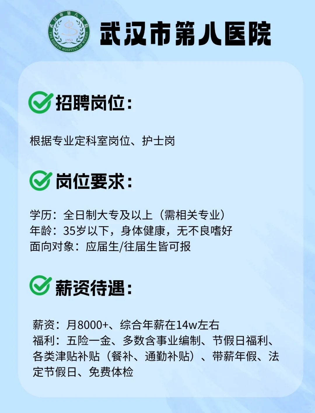 武汉市第八医院!专科起报!月8000+!!