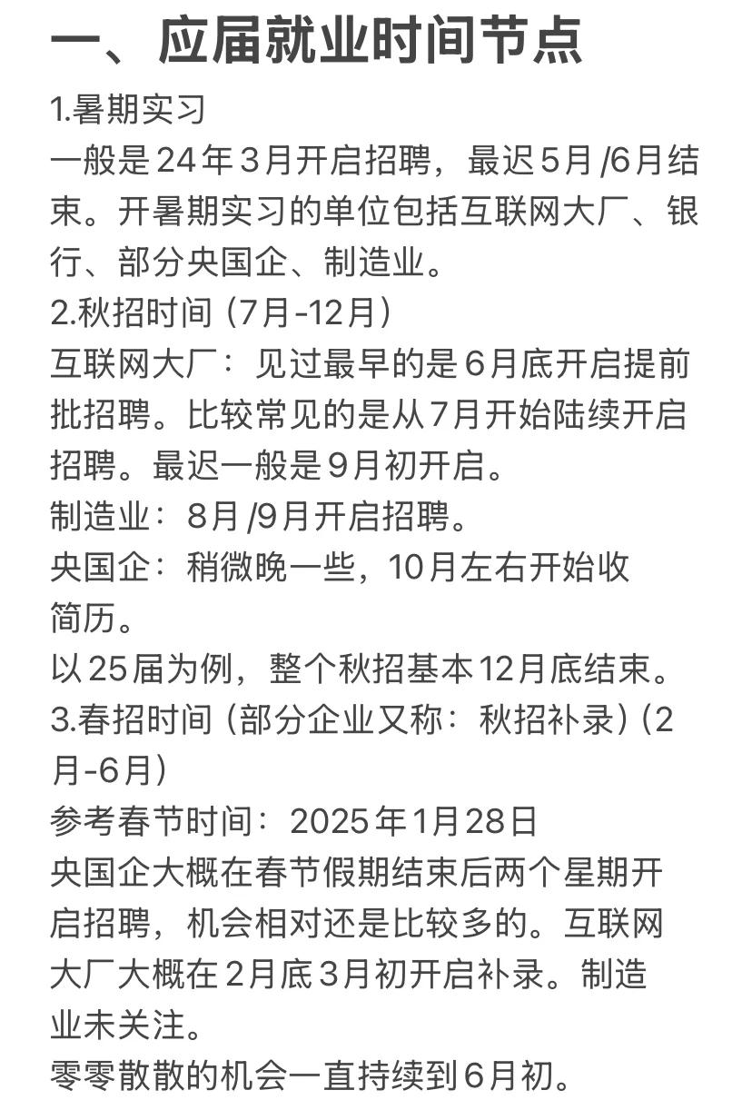 25届应届找工作扫盲
