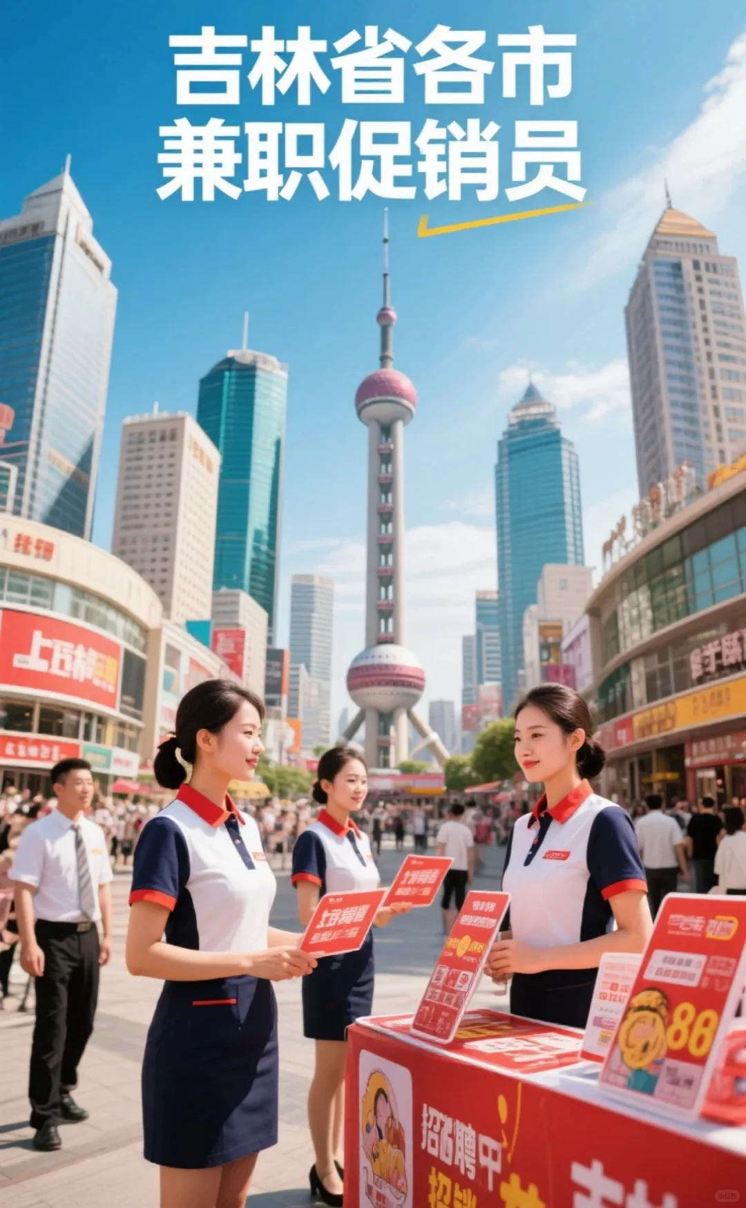 吉林省各市招聘兼职促销员啦!!!