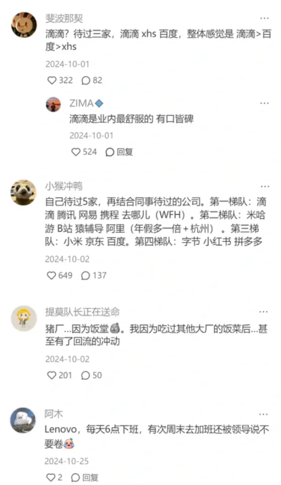 原来大家心中的乌托邦大厂是这些