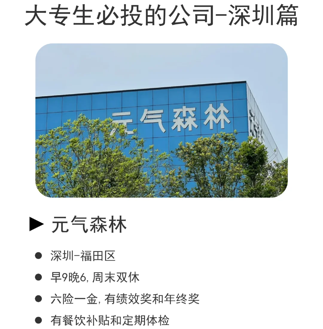 大专生必投的公司(深圳篇)
