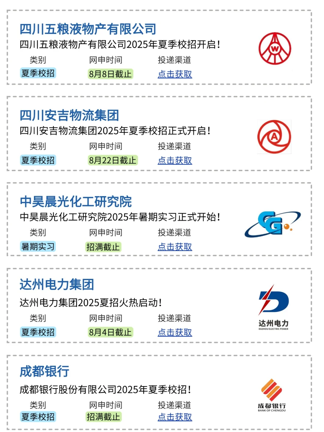 逼自己一把吧，这些四川校招看见了就得投！