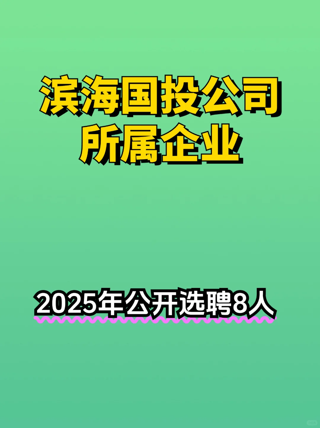 【8人】滨海国投公司所属企业选聘8人