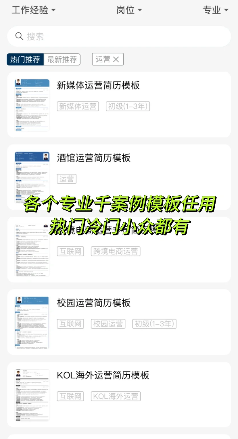感谢小红书!花1r买到了人生简历模板