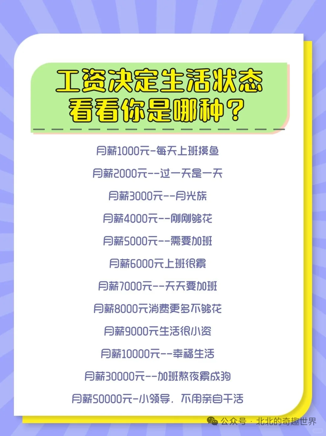 工资的确在很大程度上左右着生活状态，大家