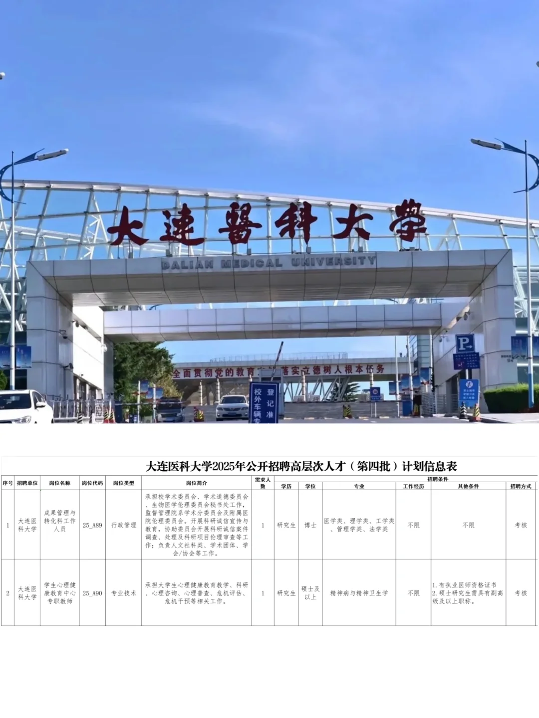 大连医科大学/无笔试/面试
