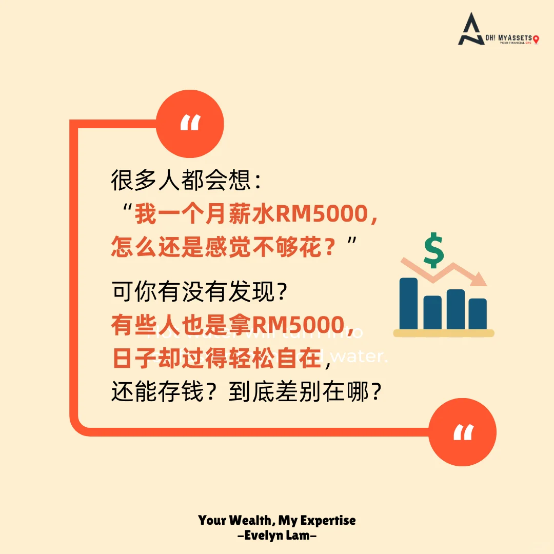月薪RM5000存不到钱?