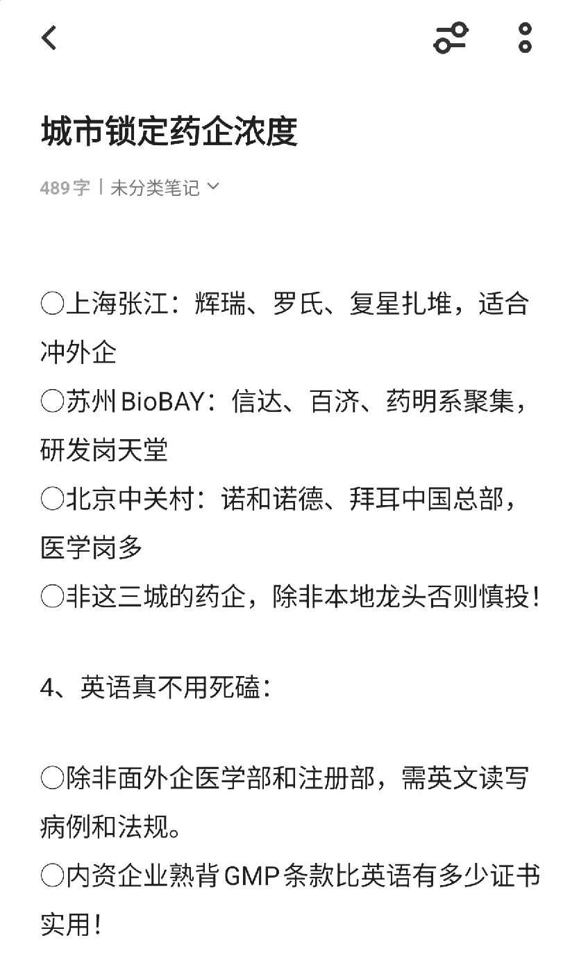 双非药学室友投递药企顺序令人震惊