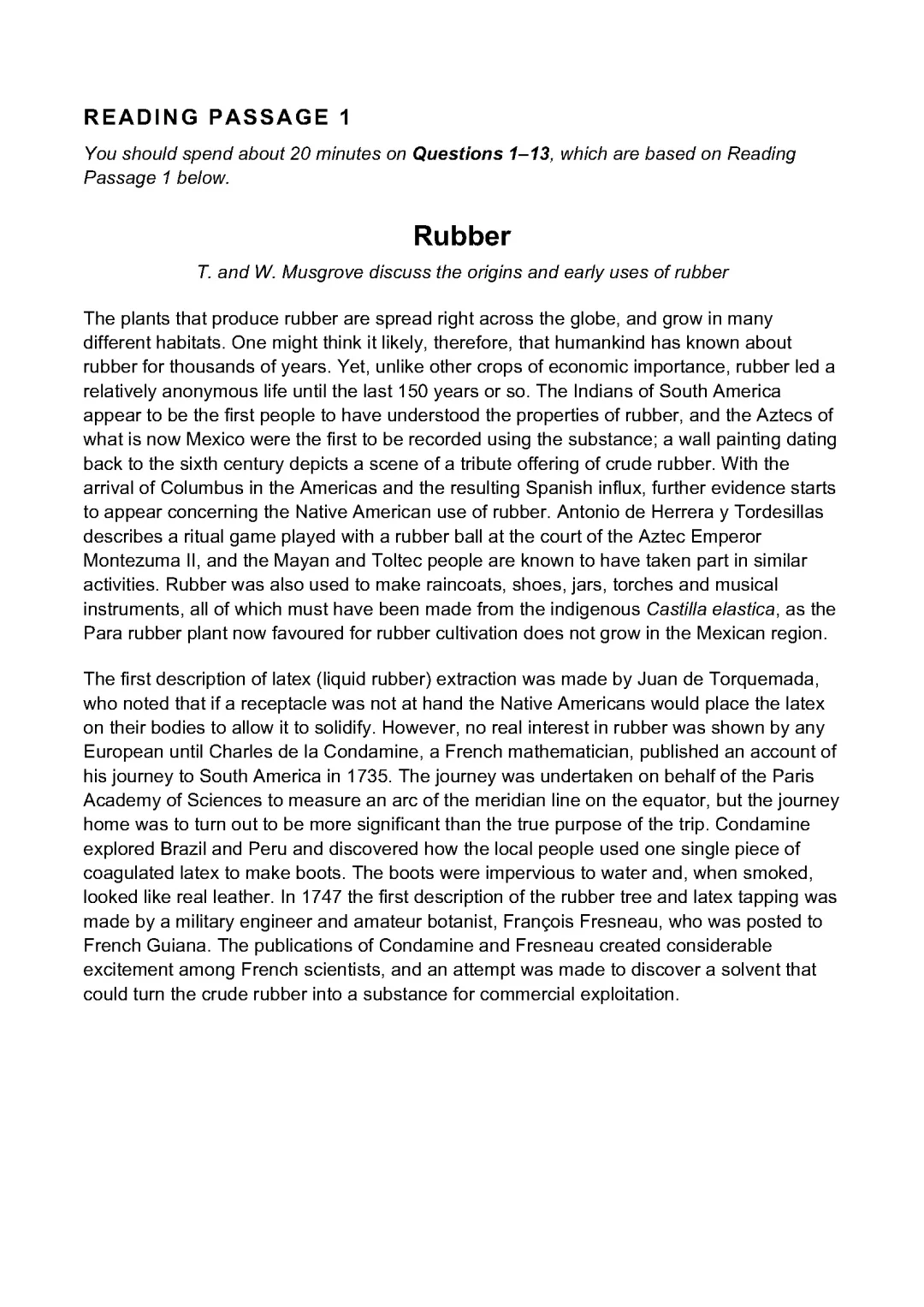 雅思阅读真题 橡胶工艺发展史 Rubber