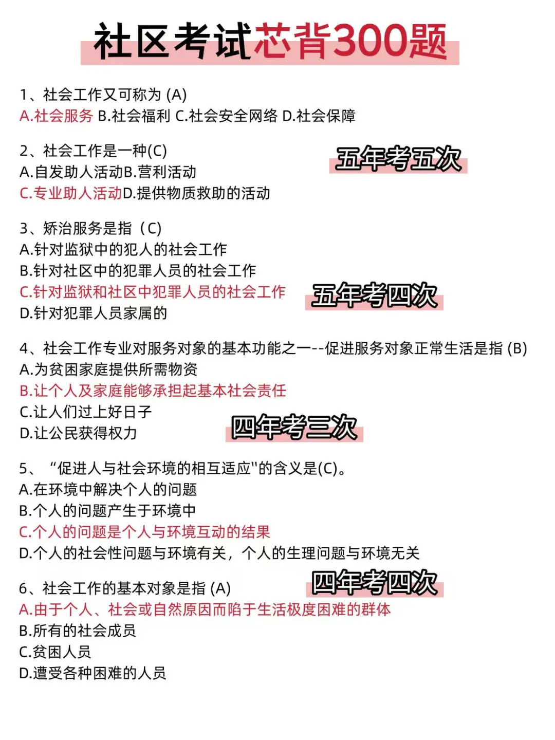 社区招聘别裸考！7天足够了（极简救命版）