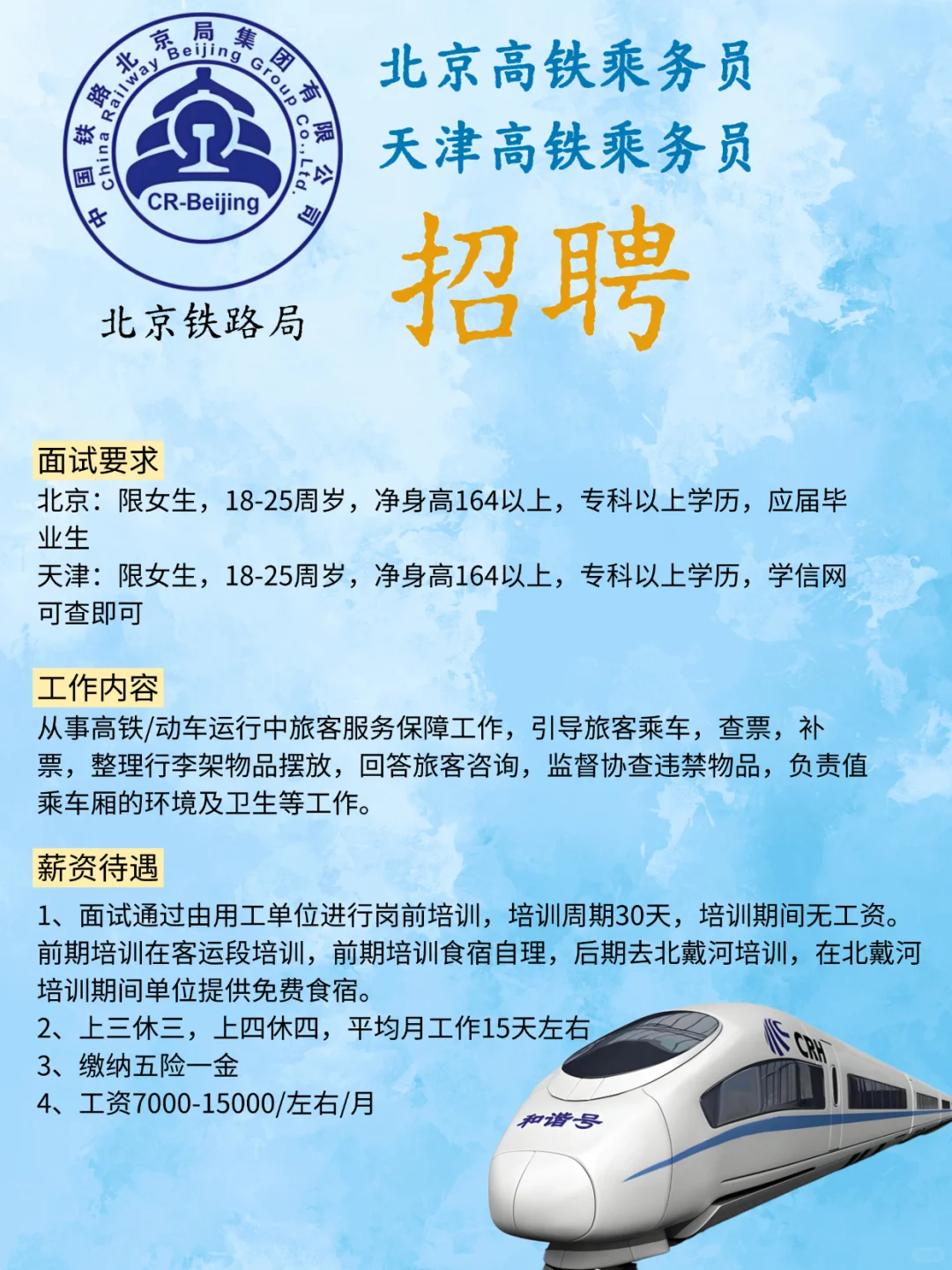真香❗大专生看过来!北京铁路局招聘啦?