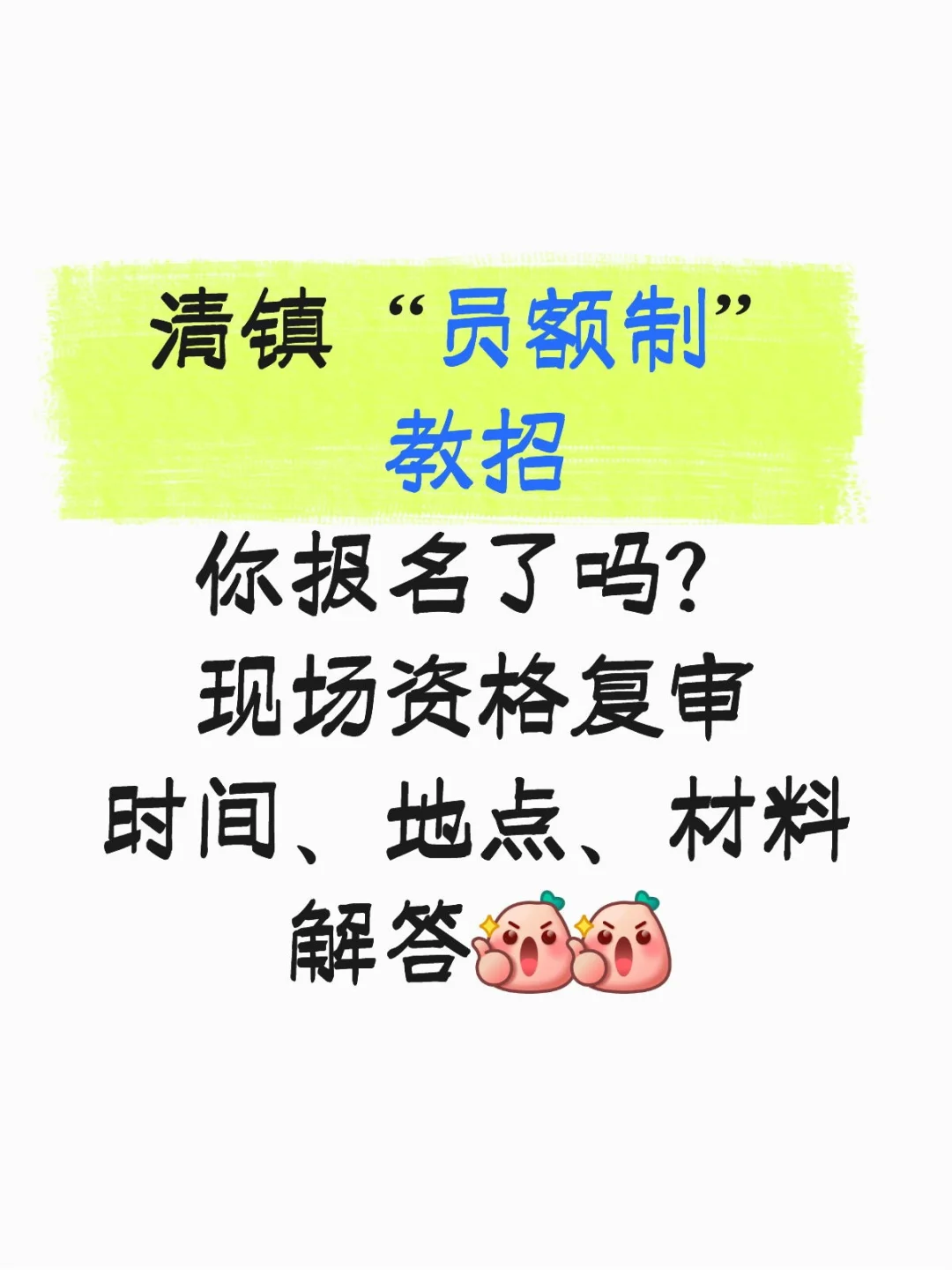 2025清镇市招聘中小学“员额制”复审解答