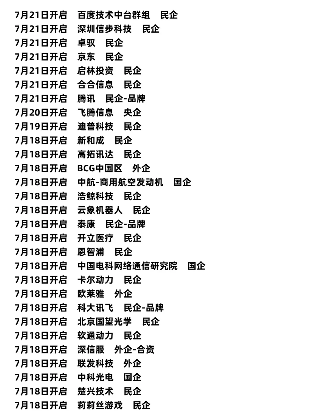 7.24这些都是昨天刚开的秋招
