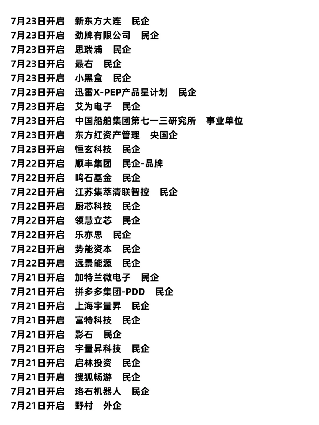 7.24这些都是昨天刚开的秋招