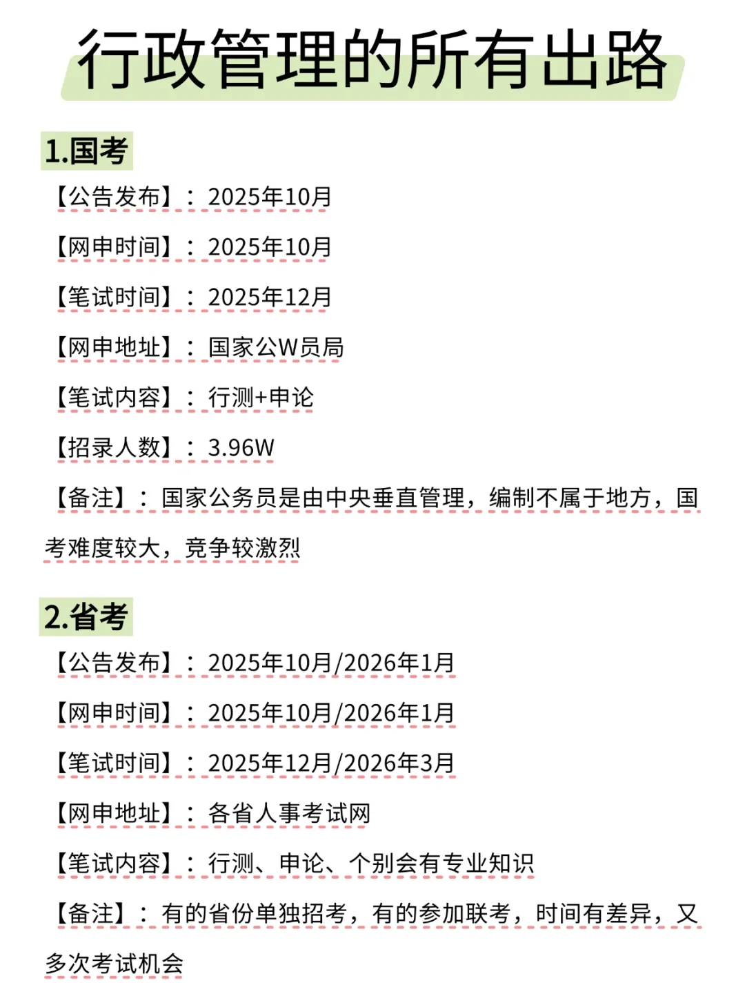 行政管理的出路来啦