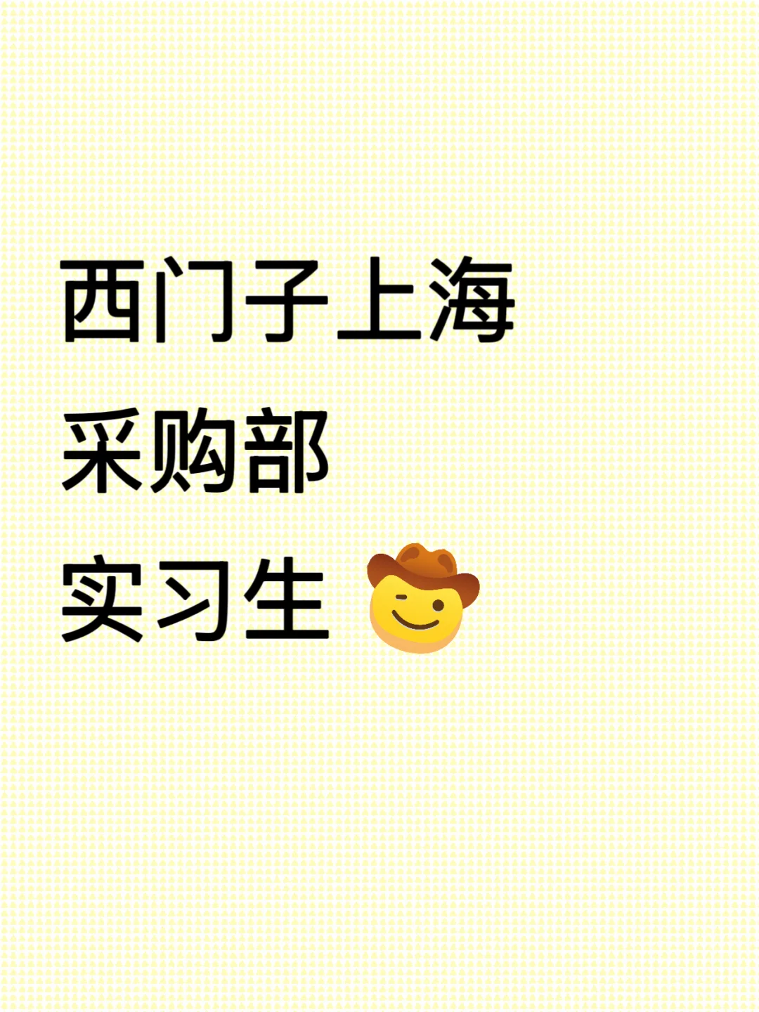 西门子上海采购部实习生继任