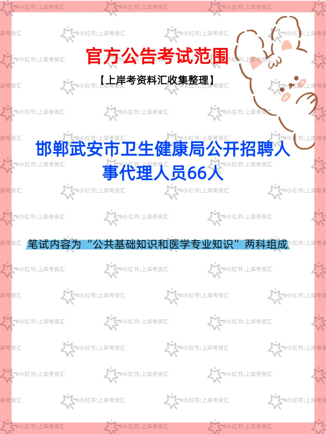 2025 邯郸武安市卫健局招聘 66 人