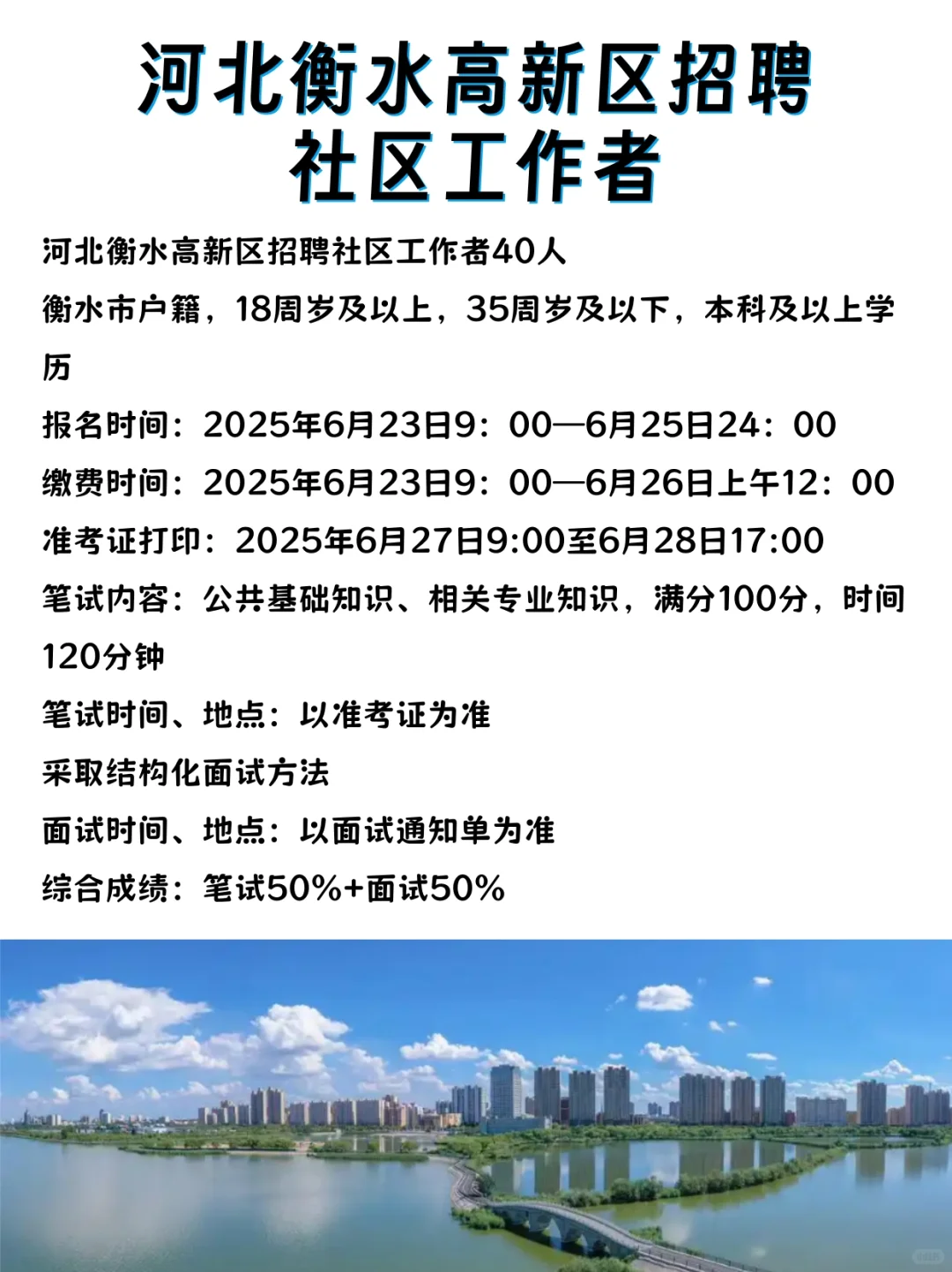 河北衡水高新区招聘社区工作者40人