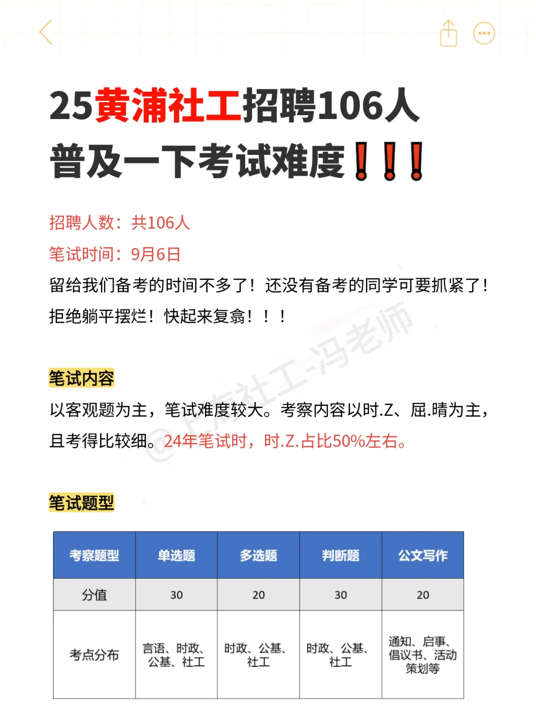 给大家普及一下,黄浦社工考试的难度❗