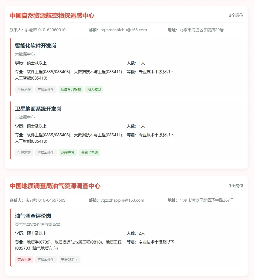 中国地质调查局2025公开招聘22人