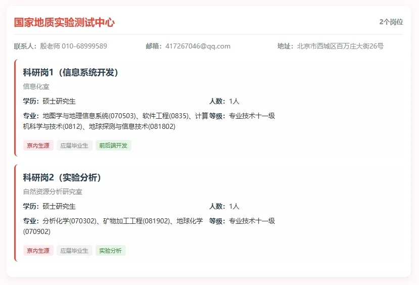 中国地质调查局2025公开招聘22人