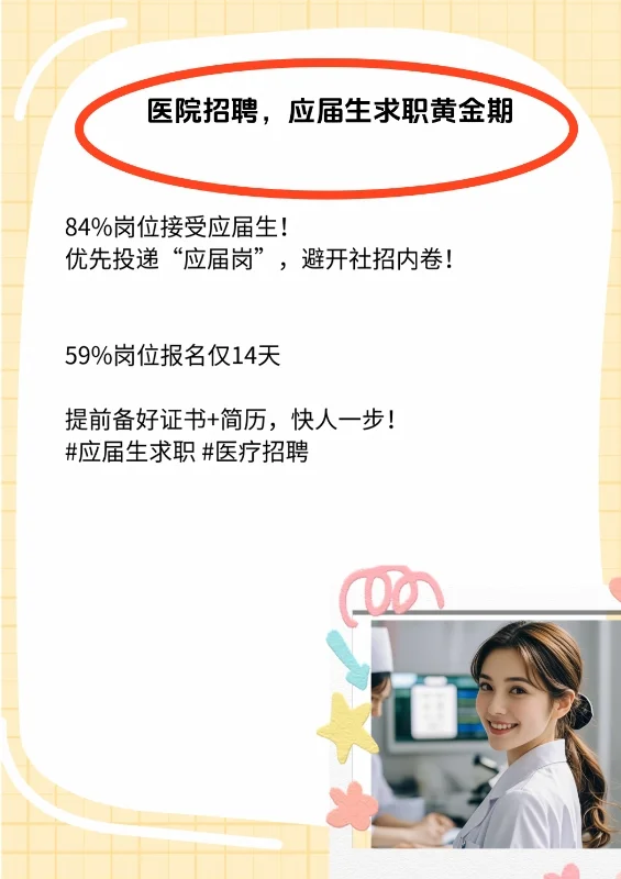 医院招聘，应届生求职黄金期