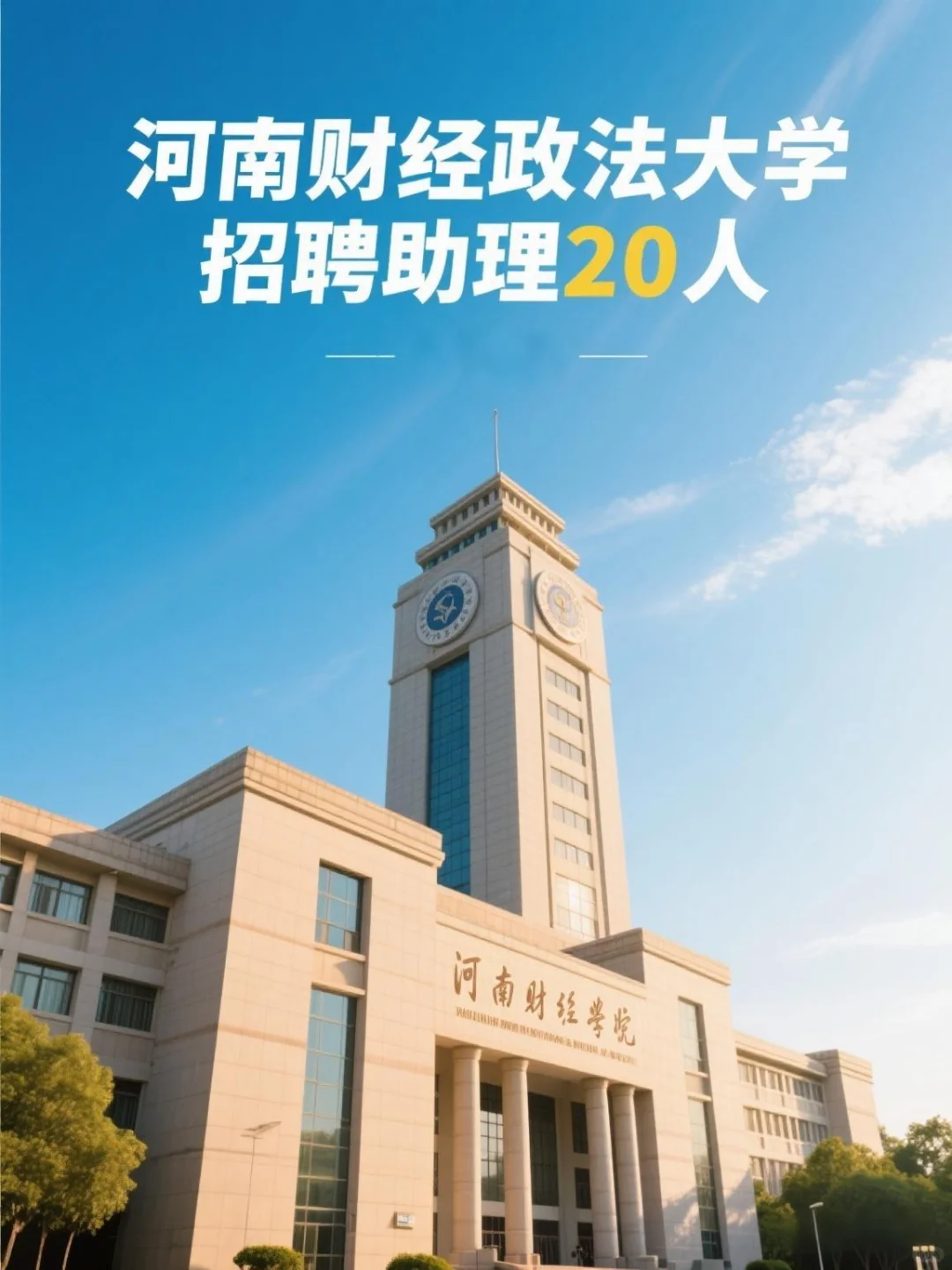 在河南财大！这工作我干了！
