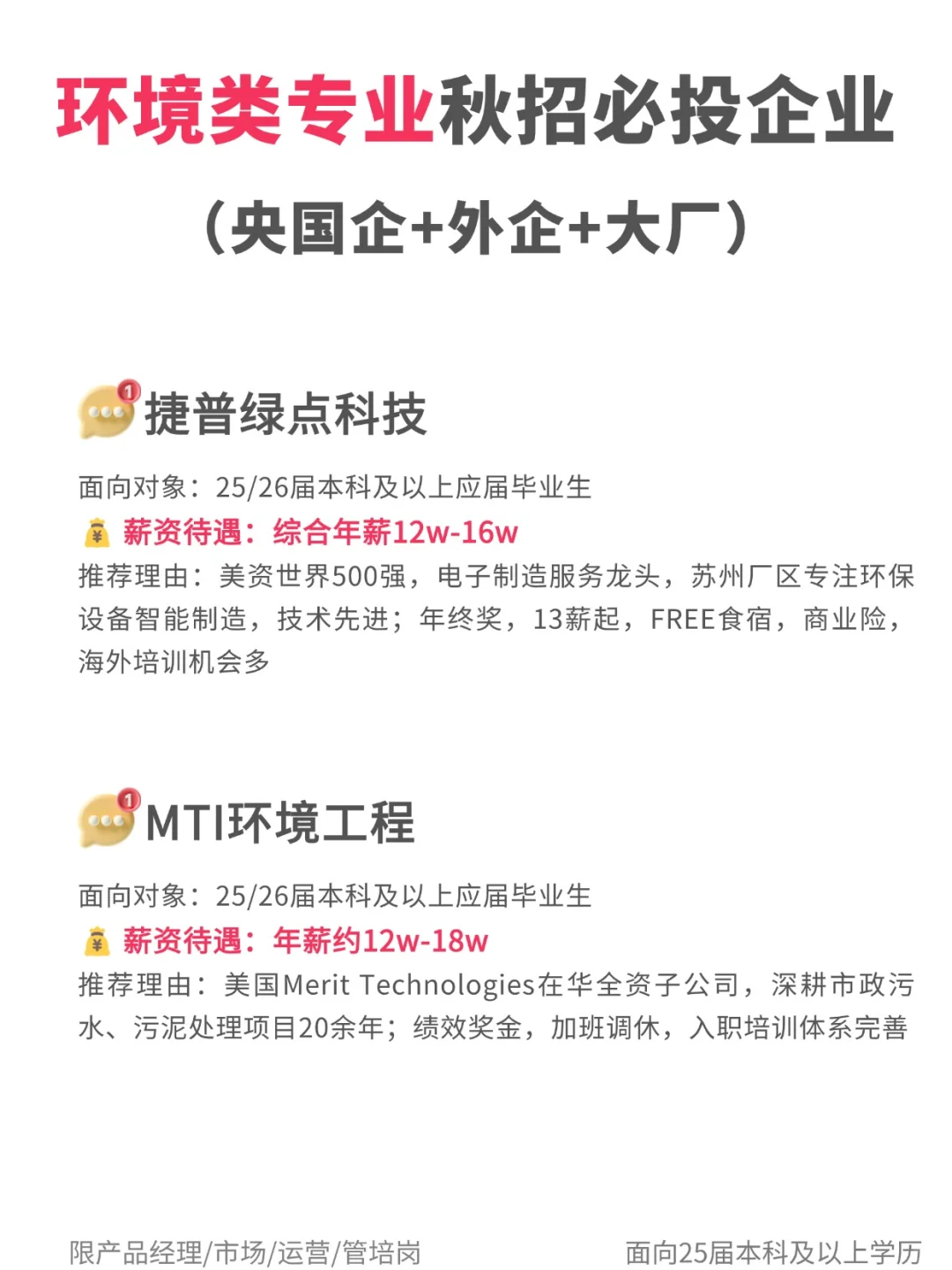 环境工程类毕业生有救了!