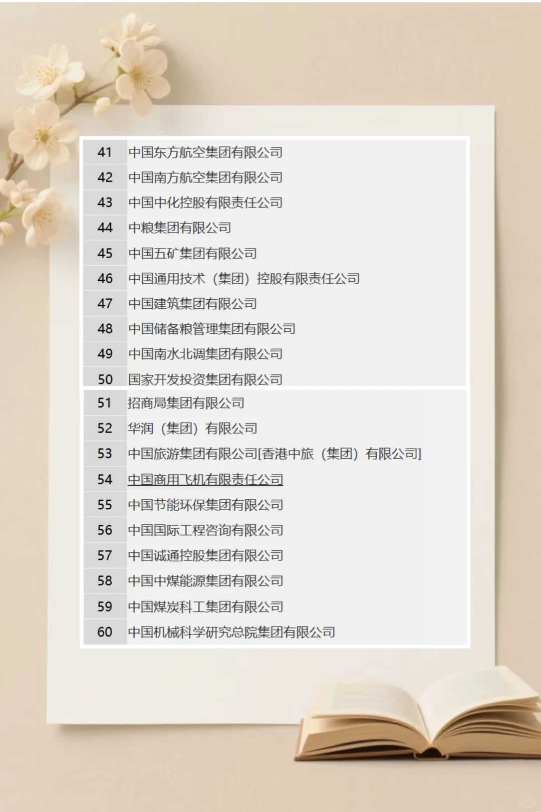100家央企名录